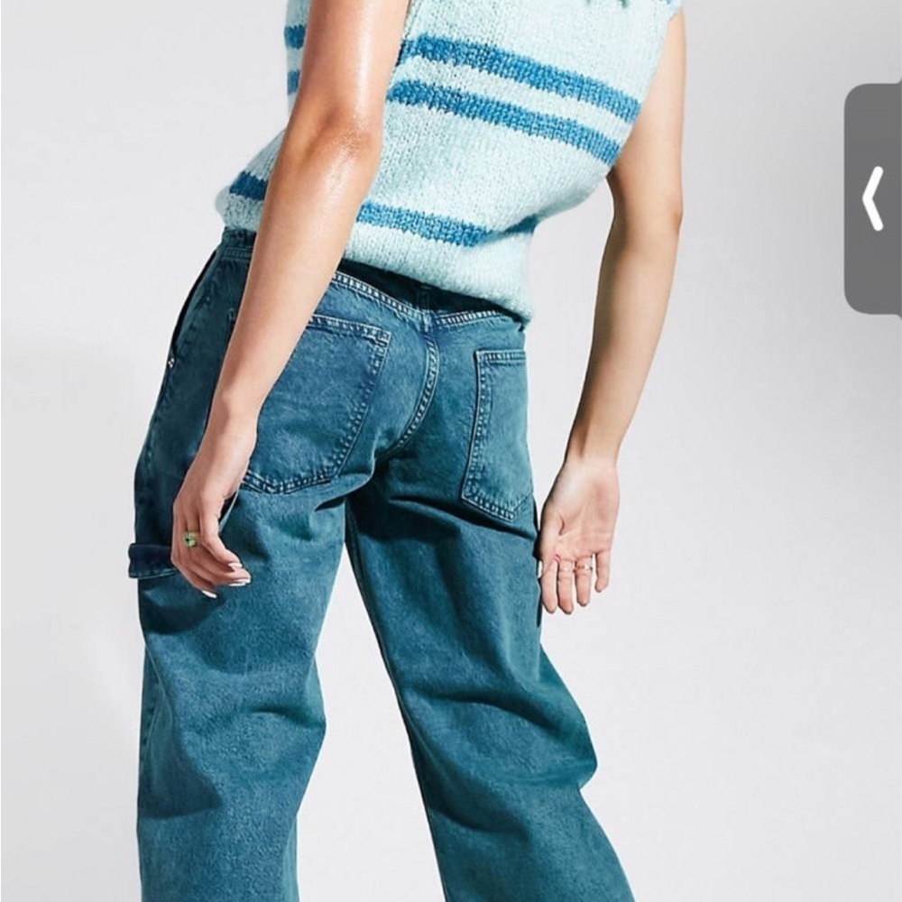 NWT asos design blue green dad jeans - Picture 4 of 6
